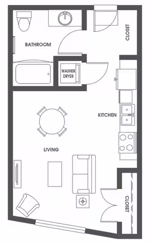 Studio S1 826 floor plan
